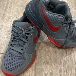 Nike Men's Charcoal and Crimson Sneakers